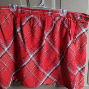 Plaid wool skirt